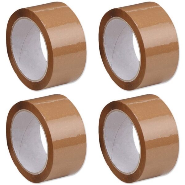ADHESIVE PACKING BROWN TAPE 3 Inch Pack of 4