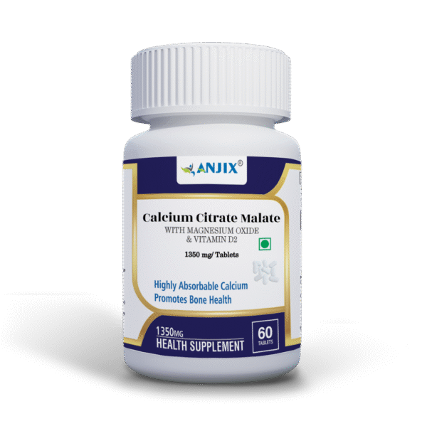 Anjix | Calcium Citrate Malate with Vitamin D2 and Magnesium