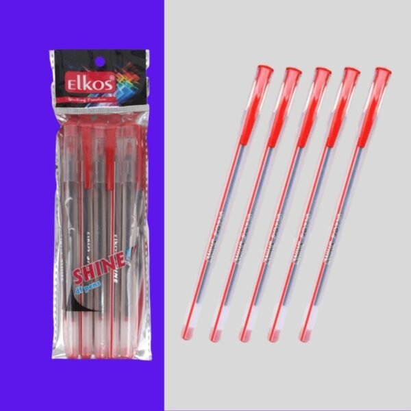 Elkos Shine Ball Pen Red