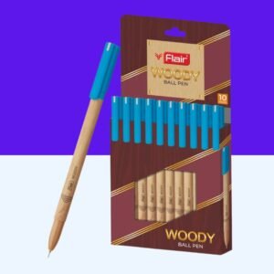 Flair Woody ball pen [pack of 10 Blue]