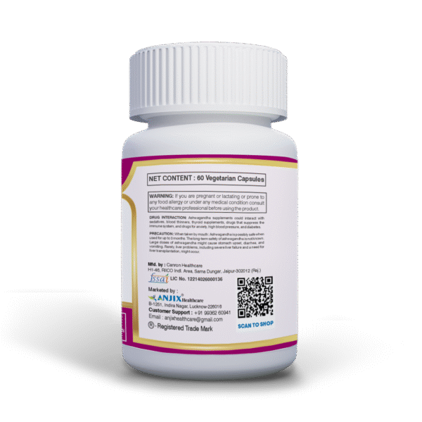 Withania Somnifera Extract | Ashwagandha | 60 Capsules - Image 3