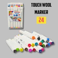 MB'S Touch Wool Marker 24 Colours Set