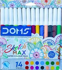 Doms Sketch Max Water Colour Pens 14 Shades