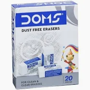 DOMS DUST FREE FOR CLEAN & CLEAR ERASERS 20 PIECES