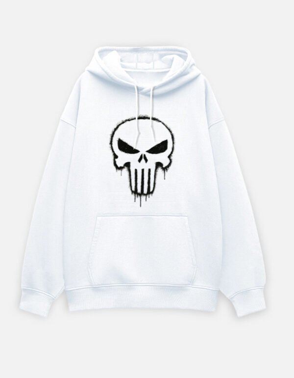 Unisex Oversized Hoodie- skull - Image 4
